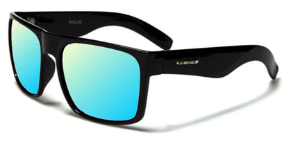 Oversized Be:One Retro Polarised Classic Sunglasses for Men BLACK & BLUE MIRROR LENSES BeOne b1pl-helmh_25589e56-8a96-4b50-bd78-44ef1b03babf