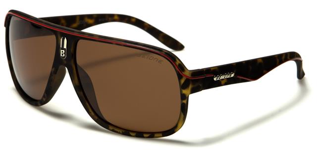 Designer BeOne Polarized Retro Pilot Sunglasses for Men Tortoise Brown/Red Stripe/Brown Lend BeOne b1pl-joshe_ddd09840-a7bc-4455-bfff-3e02ad655e09