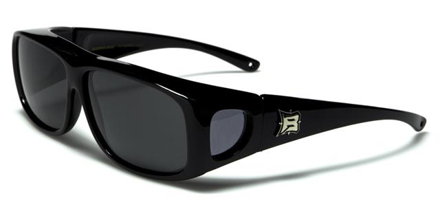 Unisex Polarized Cover Over Fit Over your Glasses Sunglasses BLACK / SMOKE LENSE Barricade bar601pza