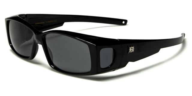Unisex Polarized Cover Over Fit Over your Glasses Sunglasses OTG Black/Smoke Lens Barricade bar606pza