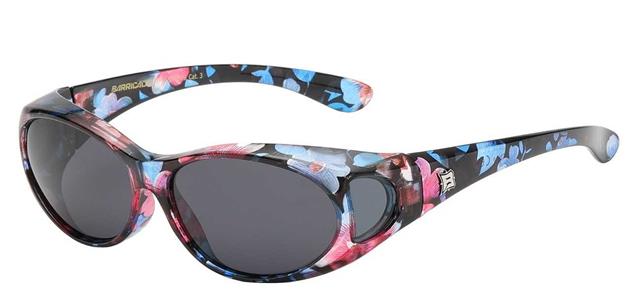Womens Polarized Cover Over Fit Over your Glasses Polarised Sunglasses FLOWER / SMOKE LENS Barricade barricade-polarized-fit-over-shades-pz-bar615-_3