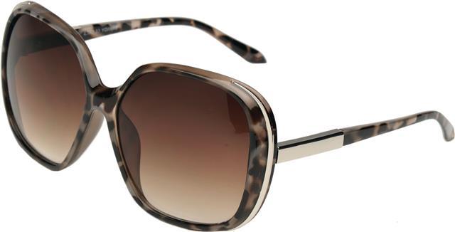 Eyelevel Women's Large Butterfly Shield Sunglasses Brown Leopard/Silver/Brown Gradient Lens Eyelevel brandy-1