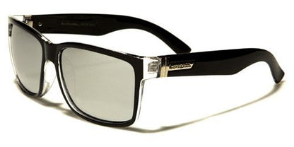 Designer Mirrored Classic Sunglasses BLACK CLEAR SILVER MIRROR Biohazard bz135mixa