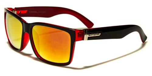 Designer Mirrored Classic Sunglasses BLACK RED ORANGE MIRROR Biohazard bz135mixb