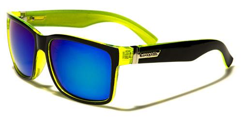 Designer Mirrored Classic Sunglasses BLACK YELLOW BLUE GREEN MIRROR Biohazard bz135mixe