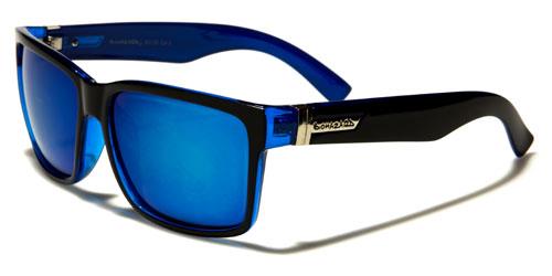 Designer Mirrored Classic Sunglasses BLACK BLUE BLUE MIRROR Biohazard bz135mixf