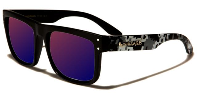 Classic Biohazard Unisex Graffiti Sunglasses Matt Black White Purple Mirror Lens Biohazard bz66182i