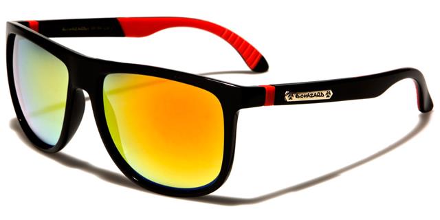 Biohazard Mirrored Classic Sunglasses Black Red Orange Mirror Lens Biohazard bz66184b