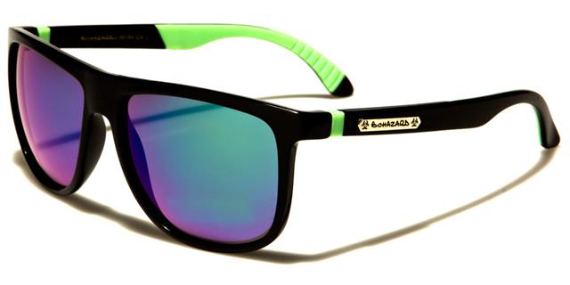 Biohazard Mirrored Classic Sunglasses Black Green Blue & Green Mirror Lens Biohazard bz66184d