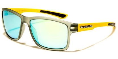 Men's Women's Large Classic Mirrored sunglasses Grey Tint Yellow Light Green Mirror Lens Biohazard bz66240c