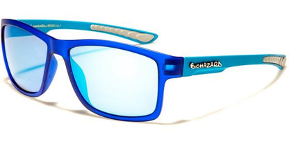 Men's Women's Large Classic Mirrored sunglasses Blue Blue Mirror Lens Biohazard bz66240e