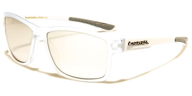 Men's Women's Large Classic Mirrored sunglasses Frost White Silver Mirror Lens Biohazard bz66240f