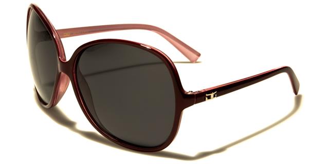 Women's CG Black Oversized Large Polarized Butterfly Oval Sunglasses Dark Red Pink Smoke Lens CG cg36143pzb