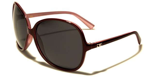 Women's Oversized Large Polarized Butterfly Oval Sunglasses Dark Red Pink Smoke Lens CG cg36143pzb