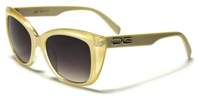 CG Vintage Ladies Cat Eye Sunglasses Beige & Cream/Brown Lens CG cg36247f
