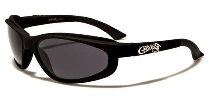 Choppers Biker Wrap Around Sports Sunglasses Matt Black Smoke Lens Choppers ch130mixa