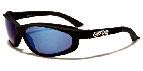 Choppers Biker Wrap Around Sports Sunglasses Matt Black Blue Mirror Lens Choppers ch130mixf