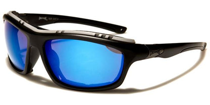 Choppers Motorcycle Goggles Sunglasses with Foam Padding Matt Black/Grey/Blue Mirror Lens Choppers cp928d