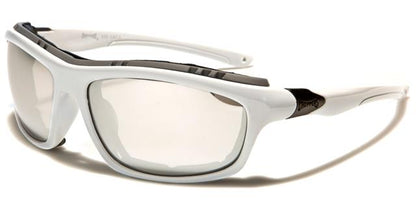 Choppers Motorcycle Goggles Sunglasses with Foam Padding White/Grey/Silver Mirror Lens Choppers cp928e
