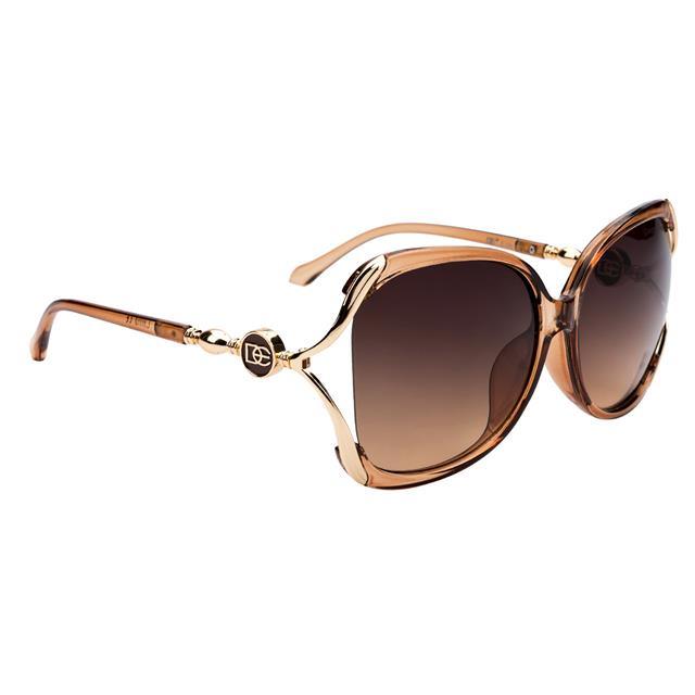 DE Designer Oversized Butterfly womens sunglasses UV400 Brown Tint/Gold/Brown Gradient Lens DE de5100-5__67944.1511290632