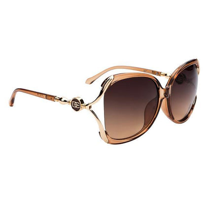 DE Designer Oversized Butterfly womens sunglasses UV400 Brown Tint Gold Brown Gradient Lens DE de5100-5__67944.1511290632