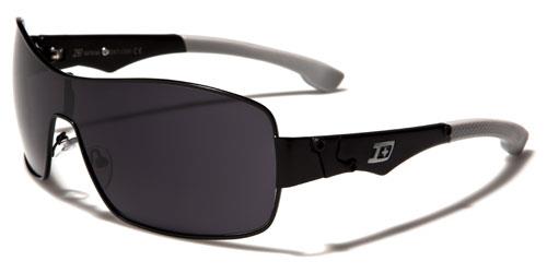 Large Mens Retro Wrap Around Shield Sunglasses Y2K Black Grey Dark Smoke Lens Dxtreme dxt1330a