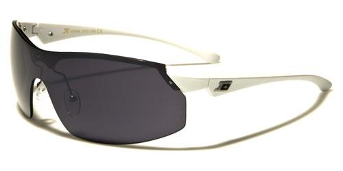 Designer Big Wrap Around Sports Mirrored Sunglasses for Men White Grey Logo Smoke Lens Dxtreme dxt1348b