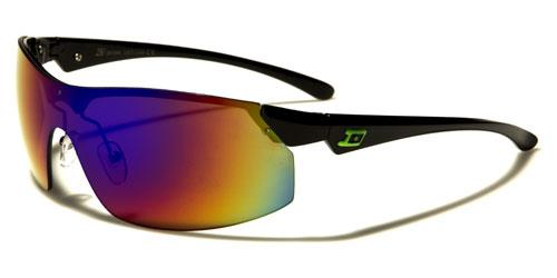 Designer Big Wrap Around Sports Mirrored Sunglasses for Men Black Green Logo Multi Color Mirror Lens Dxtreme dxt1348d
