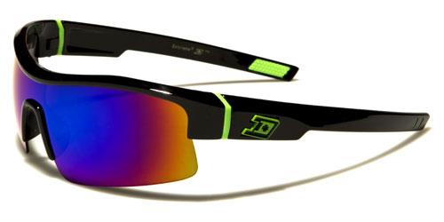 Designer Semi Rimless Sports Wrap Sunglasses For Men Black Green Logo Multi Colour Logo Dxtreme dxt5304e