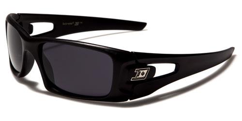 Dxtreme wrap around Mirrored Sunglasses Black Silver Logo Smoke Lens Dxtreme dxt5318cma