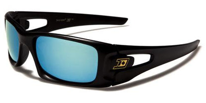 Dxtreme wrap around Mirrored Sunglasses Black Yellow Logo Green Mirror Lens Dxtreme dxt5318cmd