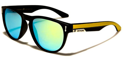Key Hole Mirrored Classic Sunglasses for Men Black Yellow Yellow & Green Mirror Lens Dxtreme dxt5390c
