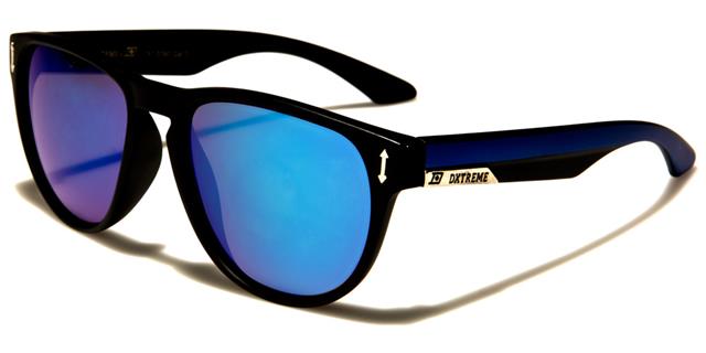 Key Hole Mirrored Classic Sunglasses for Men Black Blue Blue Mirror Lens Dxtreme dxt5390e