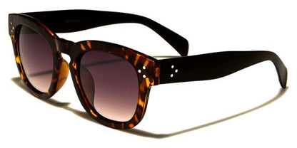 Unisex Designer Black Classic Sunglasses with Key hole Nose Brown & Black/Smoke Brown Gradient Lens Eyedentification eyed11007d