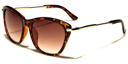 Designer retro Cat Eye Sunglasses for Women Brown/Gold/Brown Gradient Lens Eyedentification eyed13023c