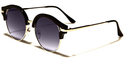 Light Weight Cute Ladies Cat Eye Sunglasses Black/Gold/Smoke Gradient Lens Eyedentification eyed13041a