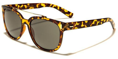 Women's Eyedentification Cat eye Mirrored Sunglasses Tortoise Brown Gold Smoke Green Lens Eyedentification eyed13044drc