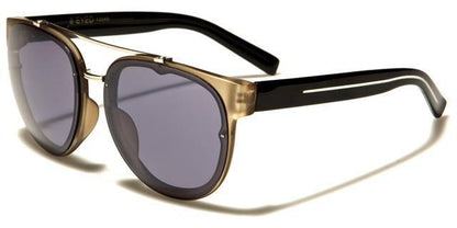 Designer Eyedentification Retro Classic Brow Bar Sunglasses Black/Matte Transulsent Gold/Smoke Lens Eyedentification eyed13045b