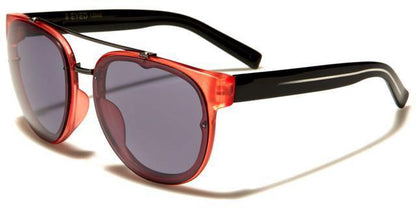 Designer Eyedentification Retro Classic Brow Bar Sunglasses Black/Red/Smoke Lens Eyedentification eyed13045d