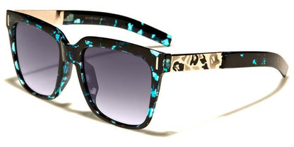 Designer Big Classic Sunglasses for Ladies and Women Blue Tortoise/Gold/Smoke Lens Eyedentification eyed13061d