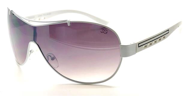 Big Shield IG Wrap Around Sunglasses for Women White Smoke Gradient Lens IG Eyewear file6-24