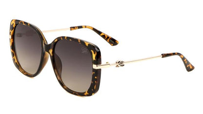 Glo Thick Rim Women's Square Butterfly Sunglasses Dark Leopard Brown Gold Smoke Gradient Lens Unbranded glo-p0011-glo-plastic-sunglasses-03