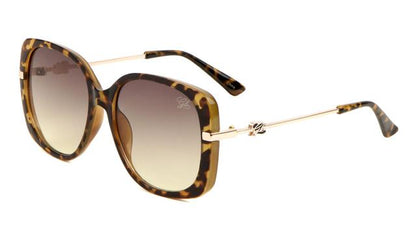 Glo Thick Rim Women's Square Butterfly Sunglasses Leopard & Beige Gold Light Smoke Gradient Lens Unbranded glo-p0011-glo-plastic-sunglasses-04