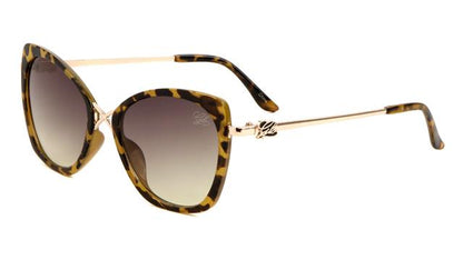 Glo Ladies Large Thick Rim Cat Eye Sunglasses Leopard & Beige/Gold/Light Smoke Gradient Lens Unbranded glo-p0012-glo-plastic-x-crossbar-sunglasses-05