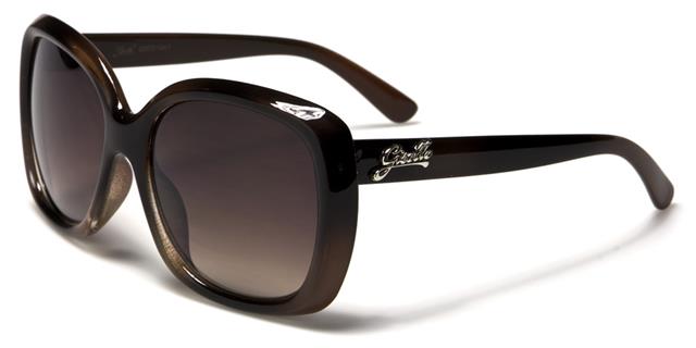 Designer Big Oval Butterfly Sunglasses for women Brown & Black Brown Lens Giselle gsl22072b