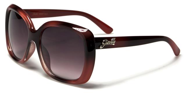 Designer Big Oval Butterfly Sunglasses for women Red & Black Smoke Lens Giselle gsl22072d