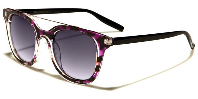 Women's Luxury Retro vintage Sunglasses Purple Tortoise Clear Black Arm Smoke Gradient Len Giselle gsl22097d