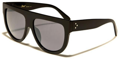 Women's Giselle Oversized flat top Sunglasses Black/Black Smoke Lens Giselle gsl22126a