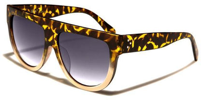 Women's Giselle Oversized flat top Sunglasses Tortoise Brown & Beige/Smoke Gradient Lens Giselle gsl22126d