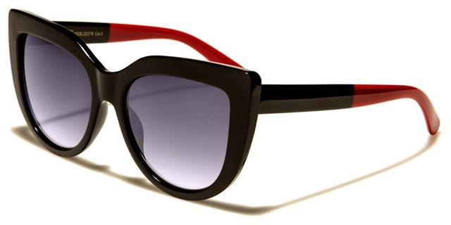 Giselle Womens Retro Vintage Cat Eye Sunglasses Giselle gsl22216b Black & Red Smoke Gradient Lens